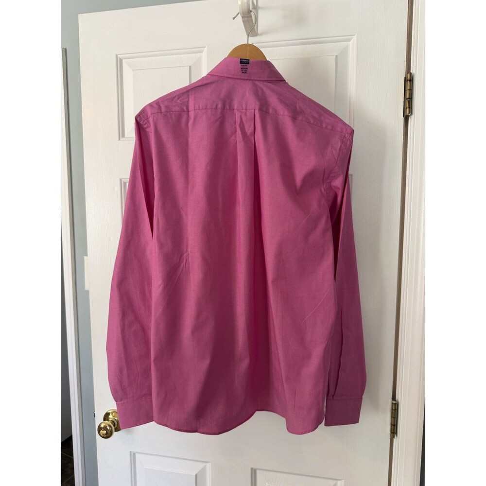 NWT IZOD Men Slim Fit Pink Long Sleeve Dress Shirt Wrinkle Free 15-15.5 34/35